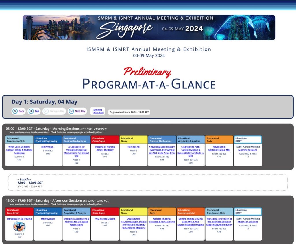 Singapore 2024: Scientific Program Preview